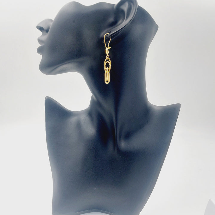 Shankle Earrings Made of 21K Gold by Saeed Jewelry 