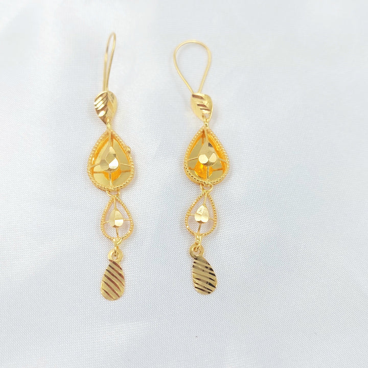 Shankle Deluxe Earrings Made of 21K Gold by Saeed Jewelry 