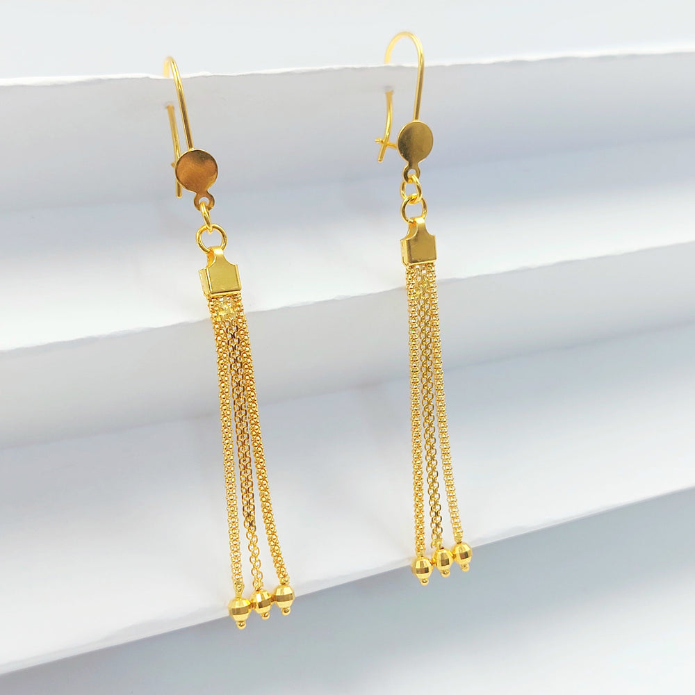 21K حلق فانسي شنكل-مجوهرات الشيخ سعيد-Saeed Jewelry 