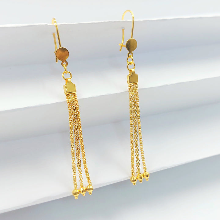 21K حلق فانسي شنكل-مجوهرات الشيخ سعيد-Saeed Jewelry 