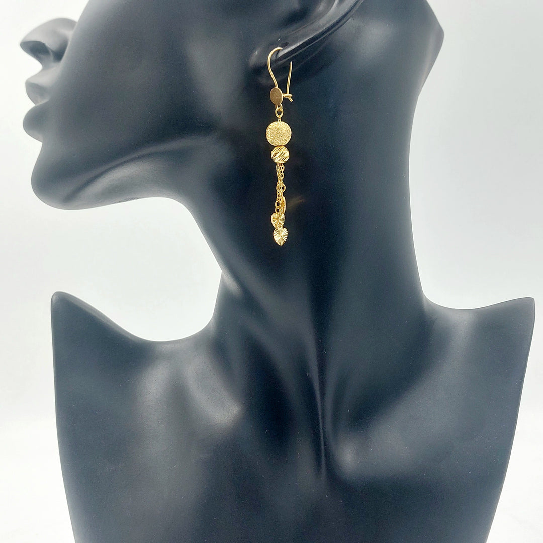 21K حلق مسبحة شنكل-مجوهرات الشيخ سعيد-Saeed Jewelry 