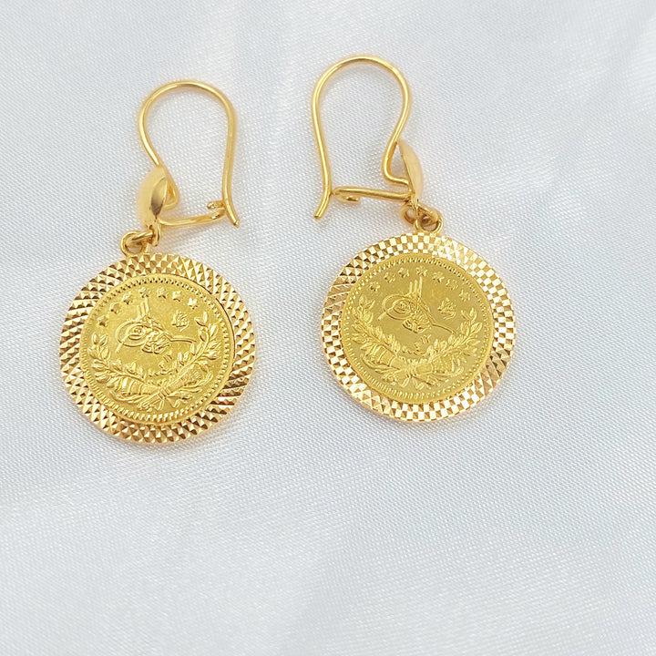 21K حلق رشادي شنكل-مجوهرات الشيخ سعيد-Saeed Jewelry 