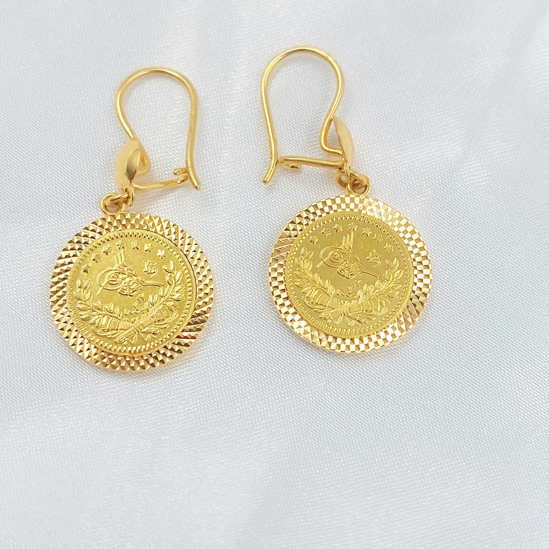 21K حلق رشادي شنكل-مجوهرات الشيخ سعيد-Saeed Jewelry 