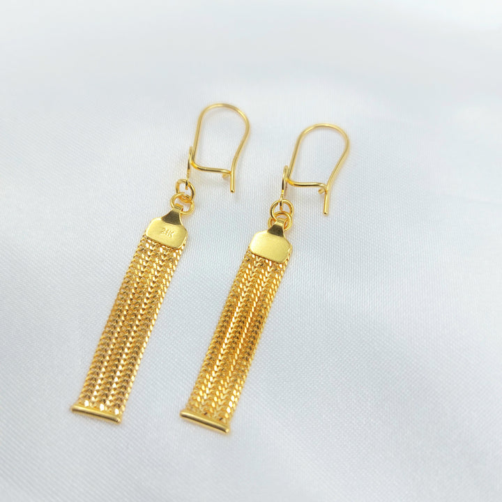 Shankle Fancy Earrings Made of 21K Gold by Saeed Jewelry 