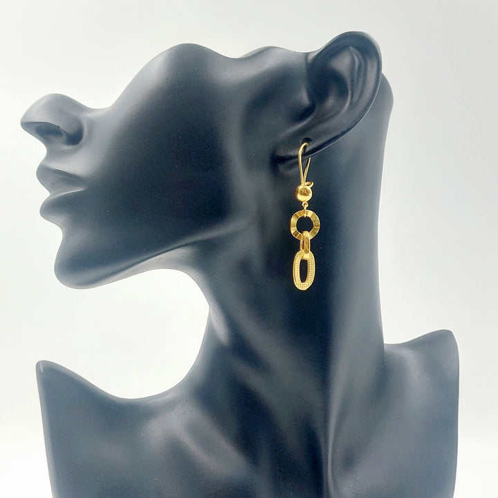 21K حلق فيرنا شنكل-مجوهرات الشيخ سعيد-Saeed Jewelry 