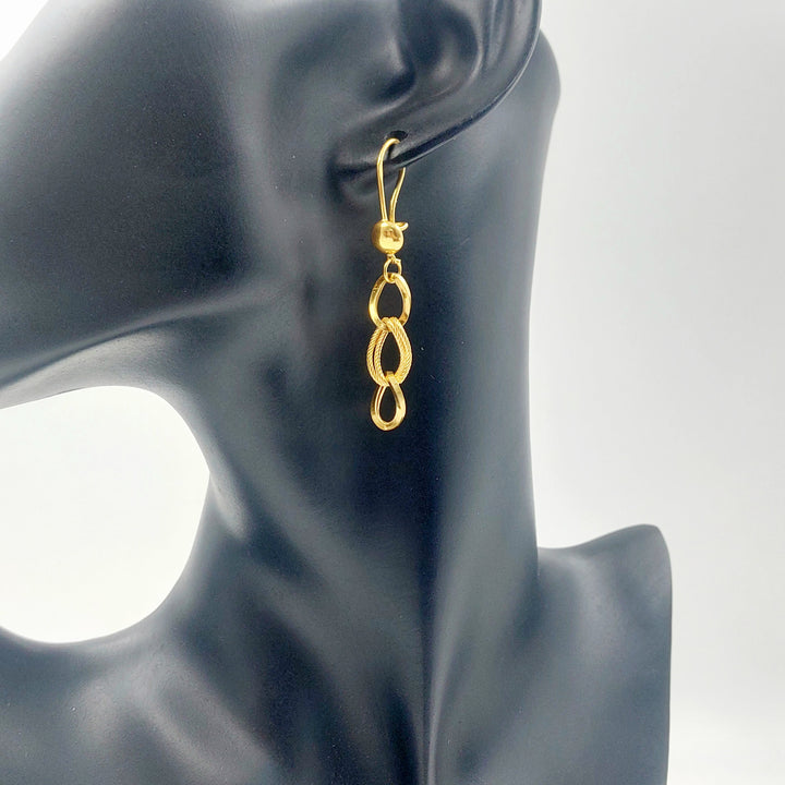 21K حلق فيرنا شنكل-مجوهرات الشيخ سعيد-Saeed Jewelry 