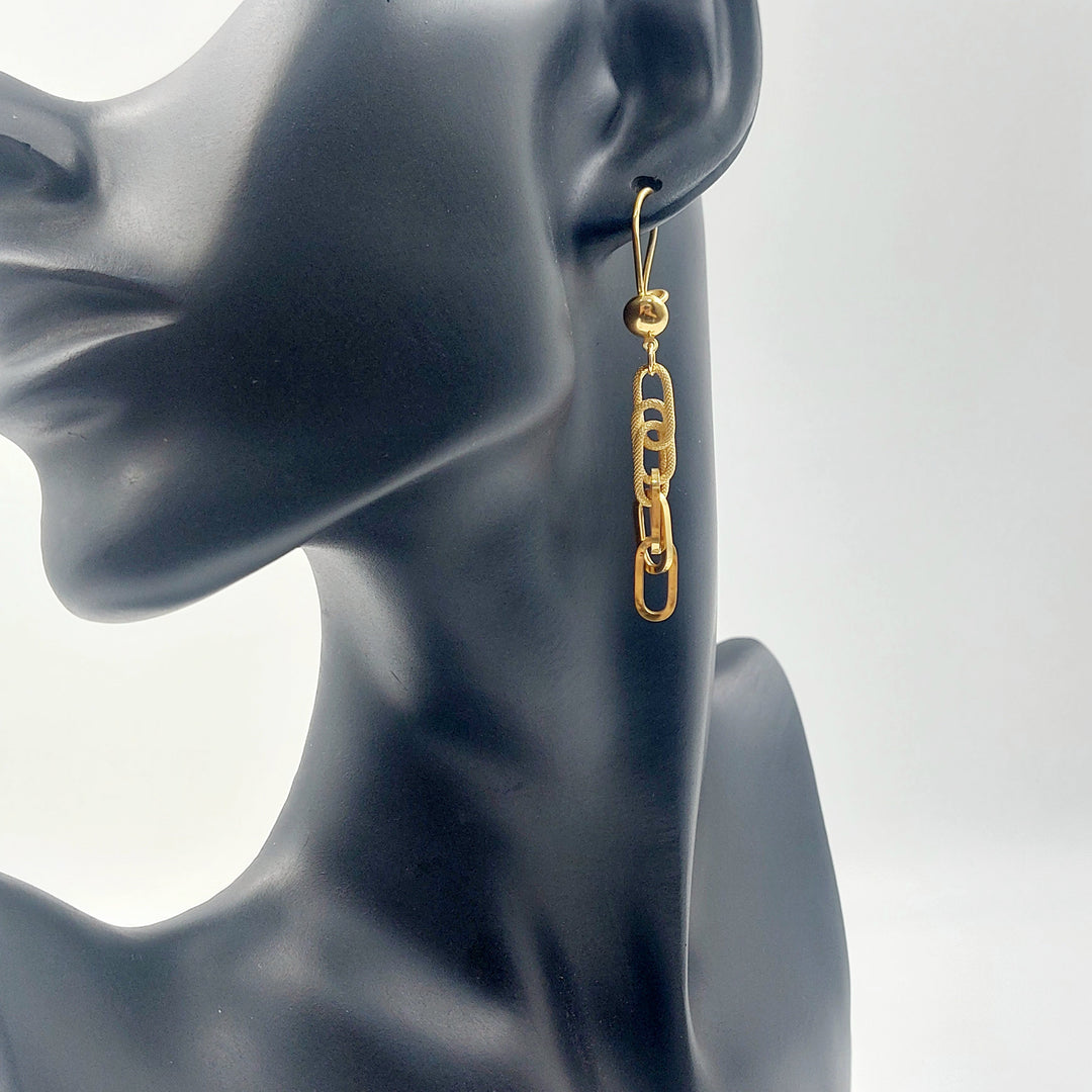 21K حلق فيرنا شنكل-مجوهرات الشيخ سعيد-Saeed Jewelry 