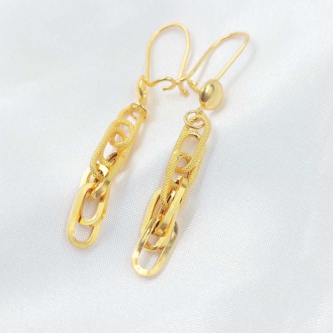 21K حلق فيرنا شنكل-مجوهرات الشيخ سعيد-Saeed Jewelry 