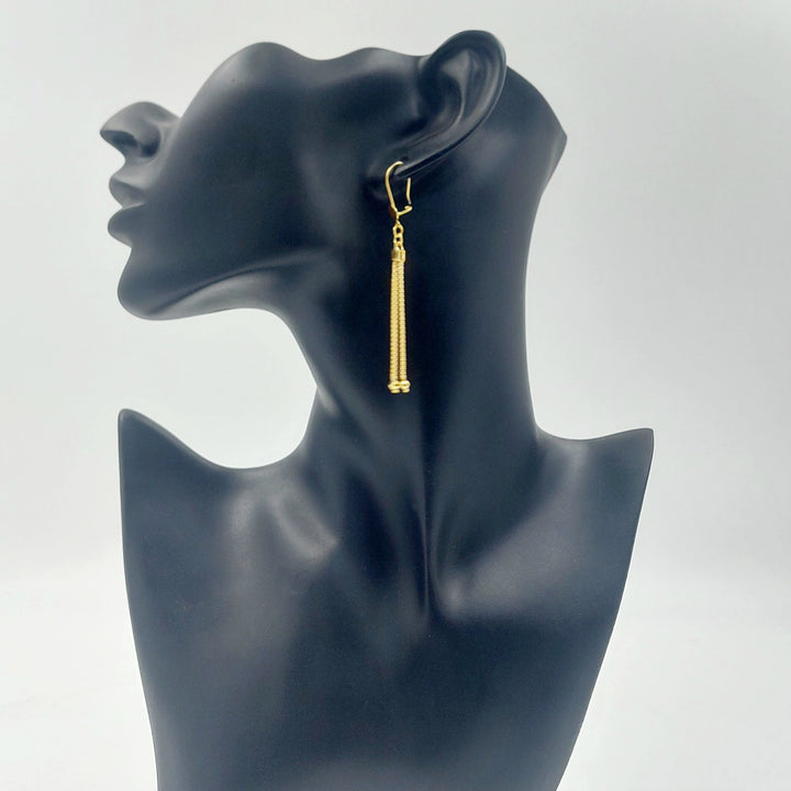 21K حلق فانسي شنكل-مجوهرات الشيخ سعيد-Saeed Jewelry 