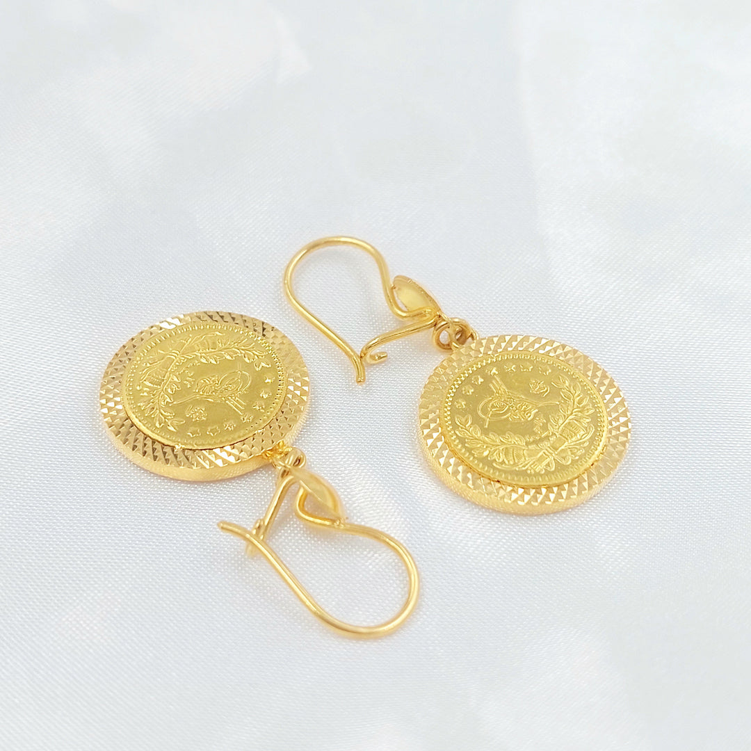 21K حلق رشادي شنكل-مجوهرات الشيخ سعيد-Saeed Jewelry 