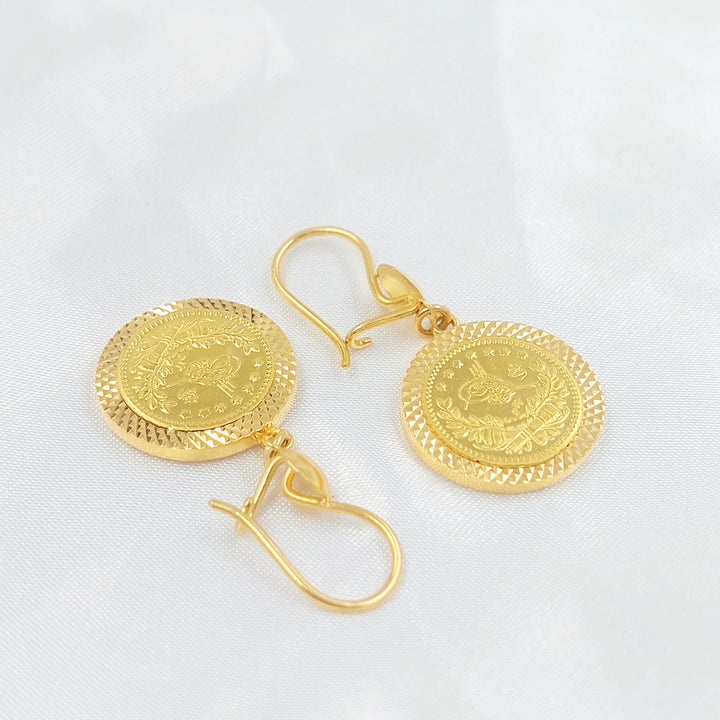 21K حلق رشادي شنكل-مجوهرات الشيخ سعيد-Saeed Jewelry 