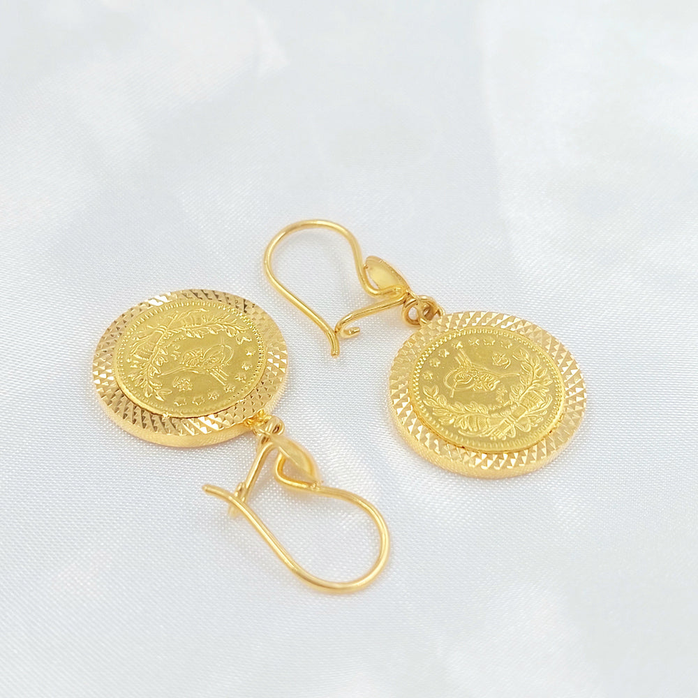 21K حلق رشادي شنكل-مجوهرات الشيخ سعيد-Saeed Jewelry 