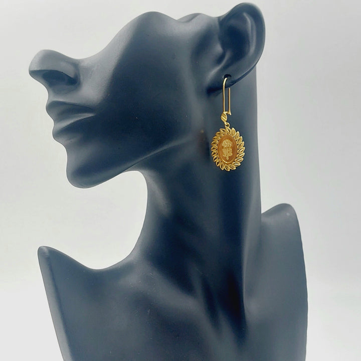 21K حلق اونصه شنكل-مجوهرات الشيخ سعيد-Saeed Jewelry 