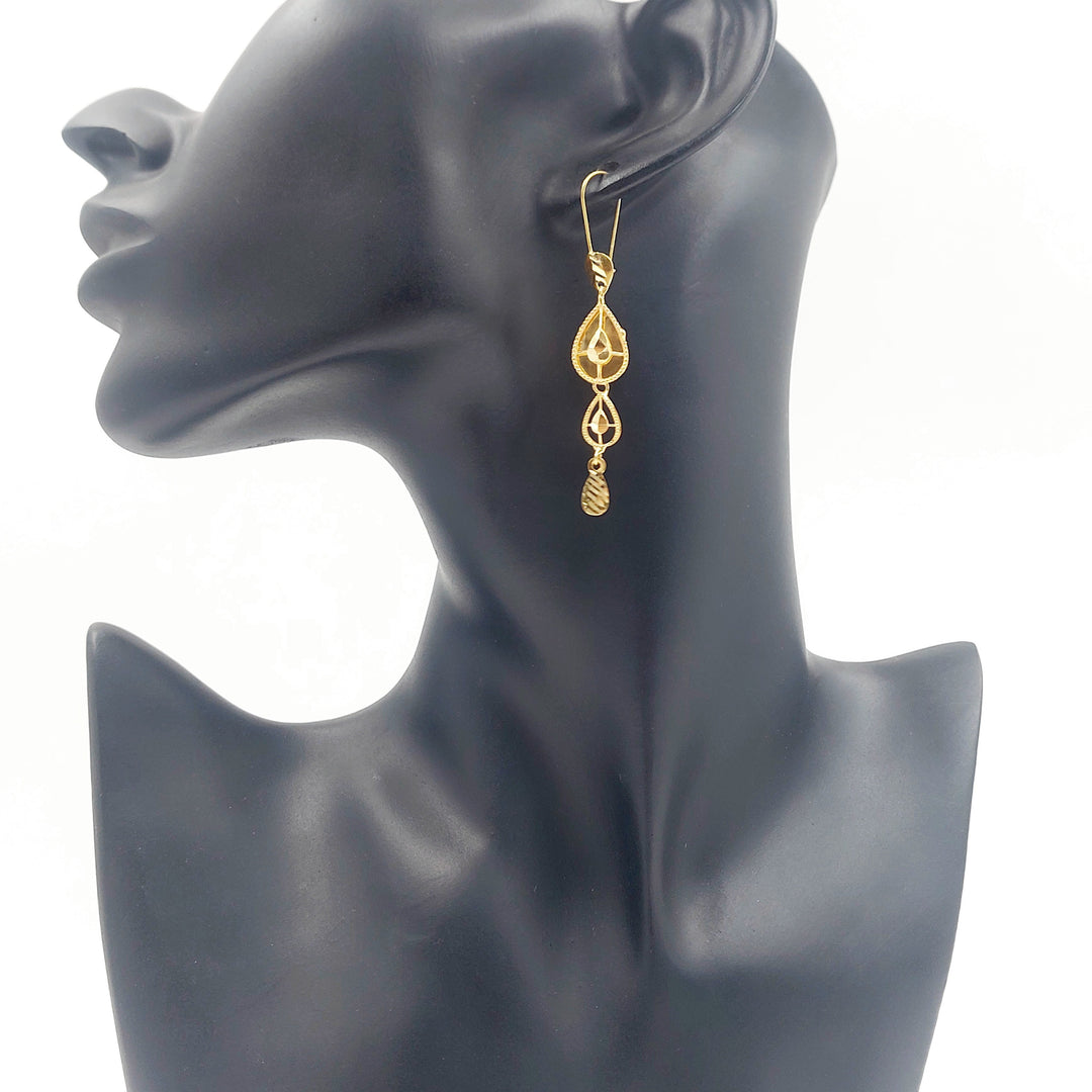 Shankle Deluxe Earrings Made of 21K Gold by Saeed Jewelry 