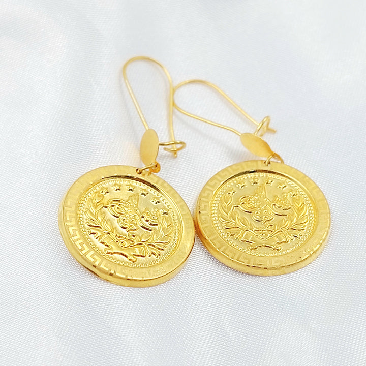 Shankle Rashadi Earrings Made of 21K Gold by Saeed Jewelry 