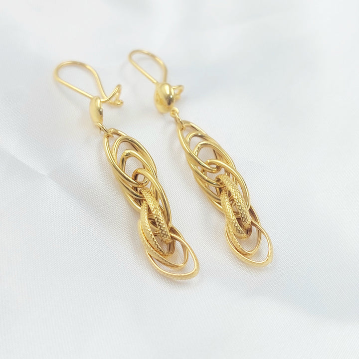 Shankle Earrings Made of 21K Gold by Saeed Jewelry 