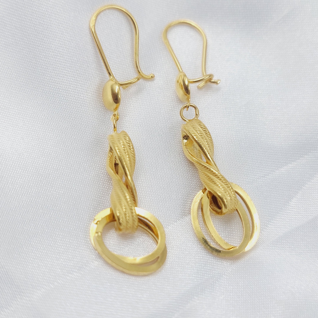 Shankle Earrings Made of 21K Gold by Saeed Jewelry 