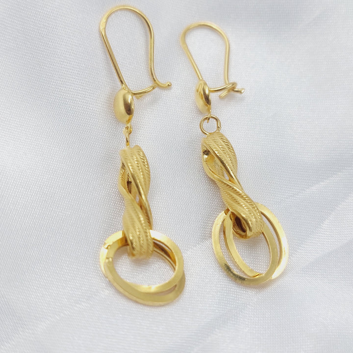Shankle Earrings Made of 21K Gold by Saeed Jewelry 