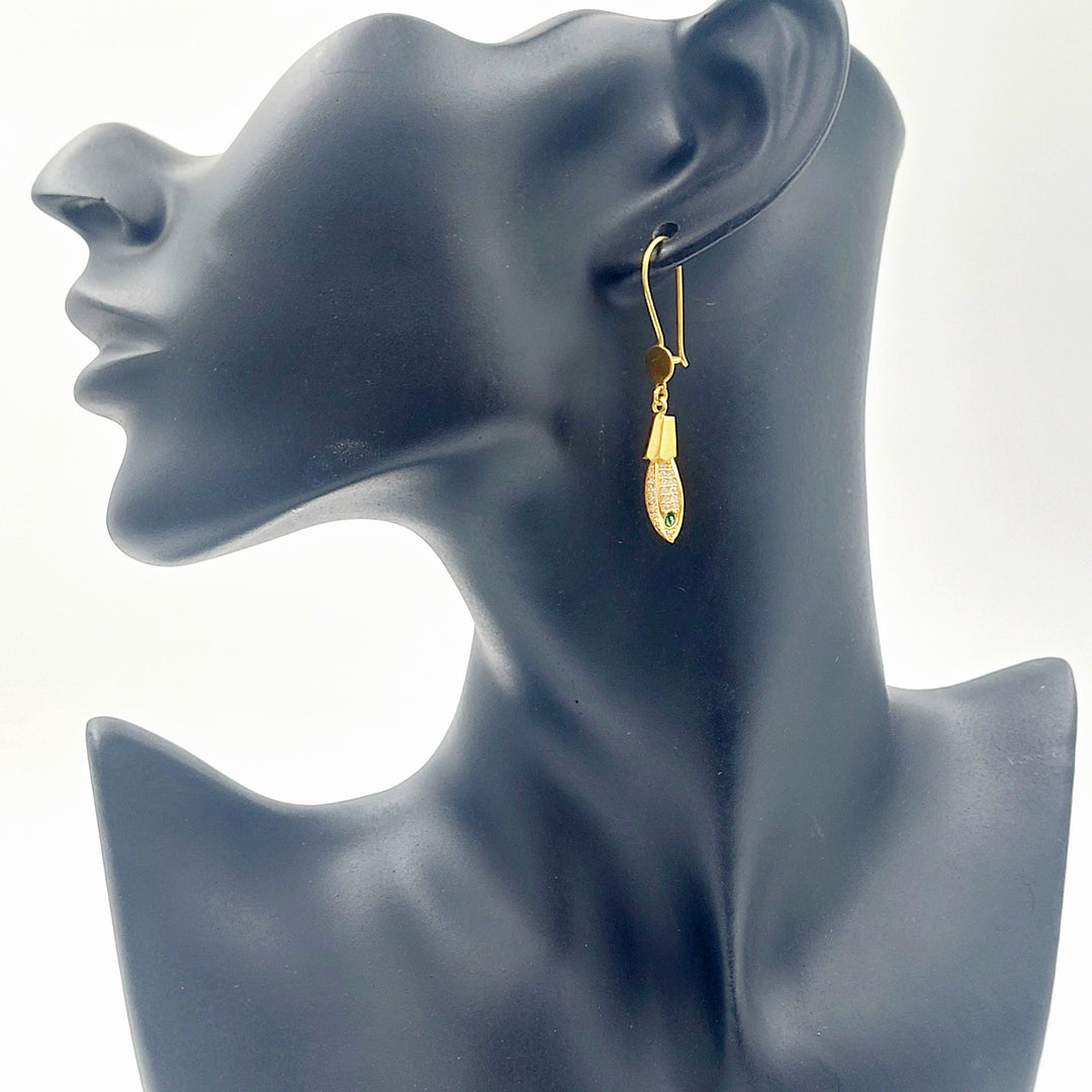 21K حلق شنكل افعى-مجوهرات الشيخ سعيد-Saeed Jewelry 