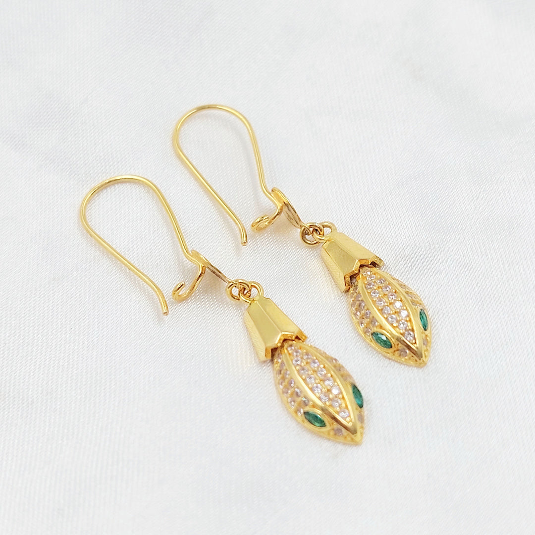 21K حلق شنكل افعى-مجوهرات الشيخ سعيد-Saeed Jewelry 