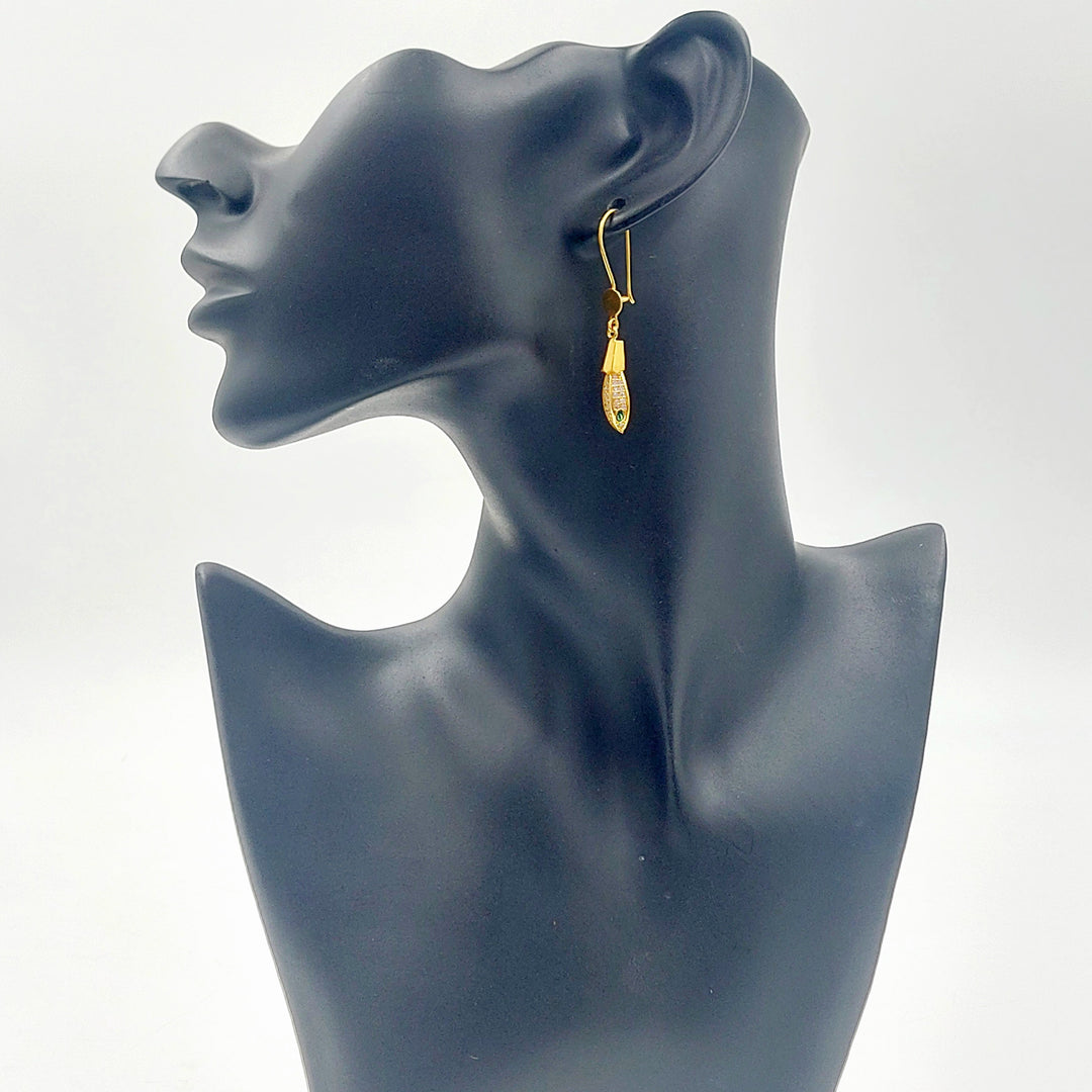 21K حلق شنكل افعى-مجوهرات الشيخ سعيد-Saeed Jewelry 