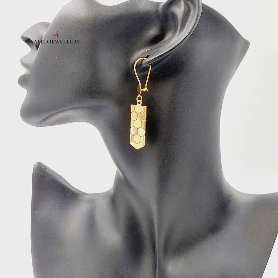 21K Gold Snake Earrings by Saeed Jewelry - Image 2