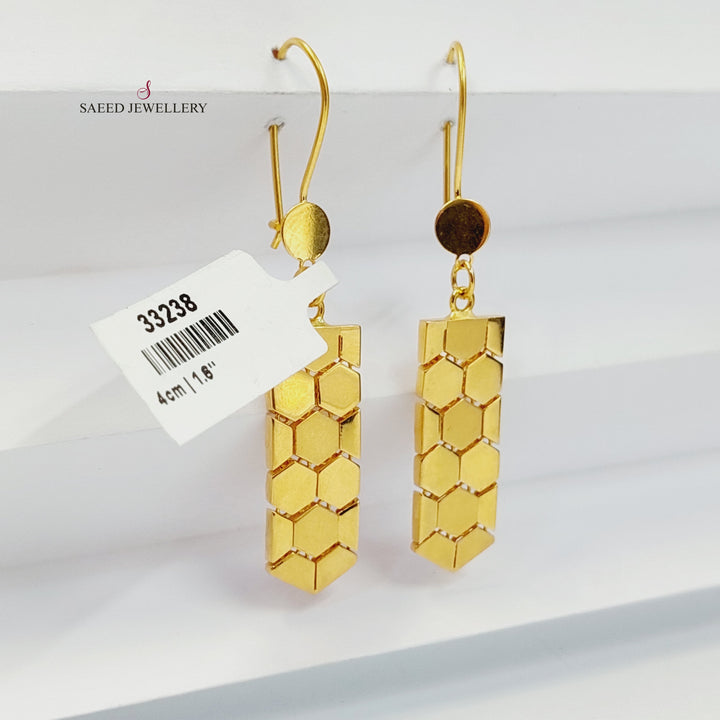 21K Gold Snake Earrings by Saeed Jewelry - Image 4