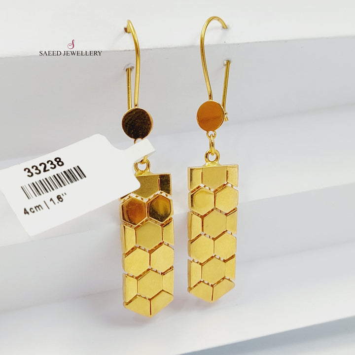 21K Gold Snake Earrings by Saeed Jewelry - Image 5