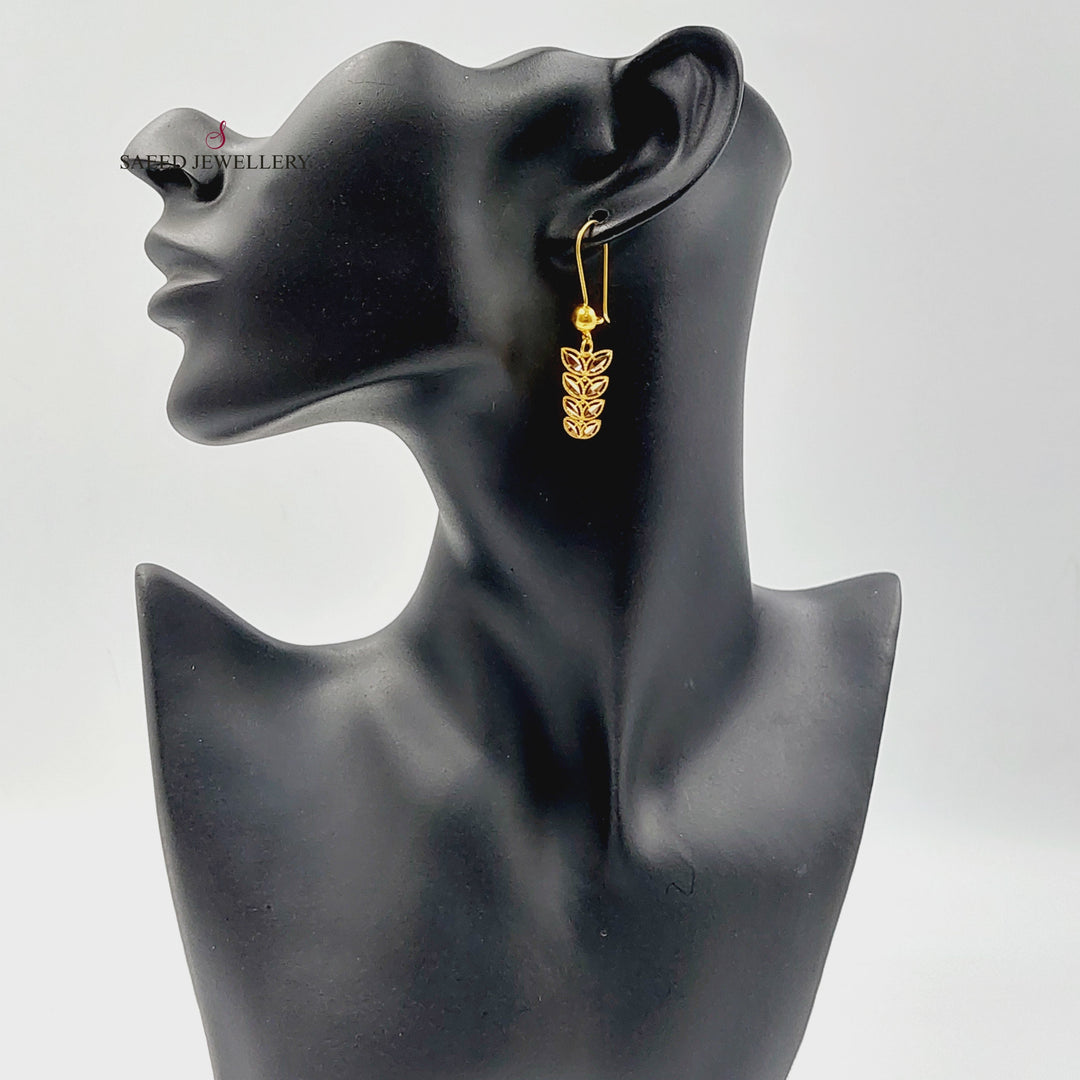 21K Gold Spike Earrings by Saeed Jewelry - Image 3