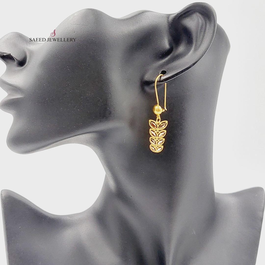 21K Gold Spike Earrings by Saeed Jewelry - Image 2