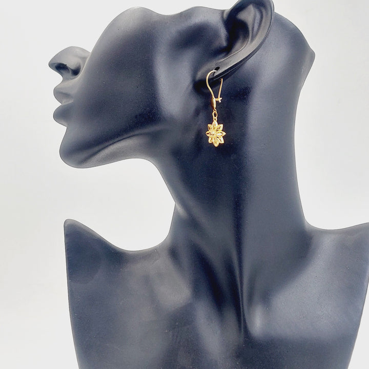 Sun Earrings Made of 21K Gold by Saeed Jewelry 