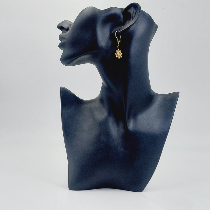 Sun Earrings Made of 21K Gold by Saeed Jewelry 