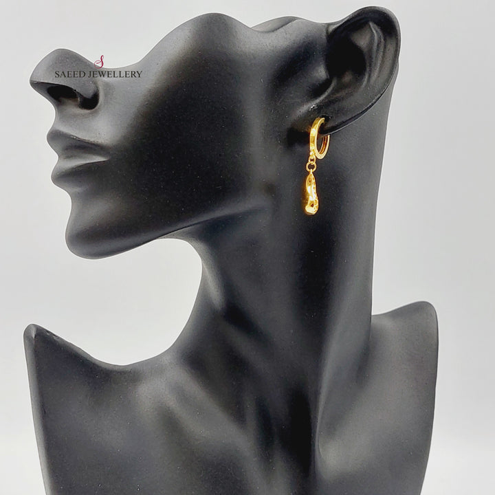 21K Gold Tears Earrings by Saeed Jewelry - Image 2