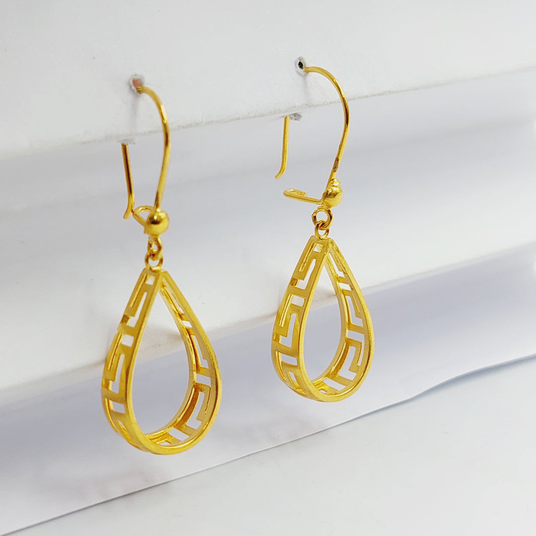 Tears Earrings Made of 21K Gold by Saeed Jewelry 