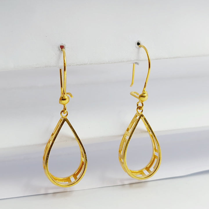 Tears Earrings Made of 21K Gold by Saeed Jewelry 