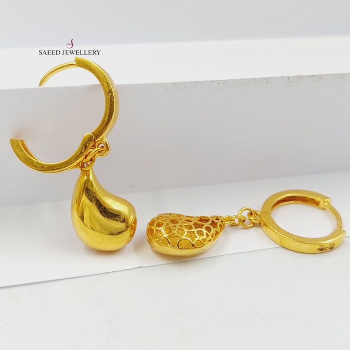 21K Gold Tears Earrings by Saeed Jewelry - Image 1