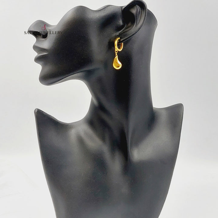 21K Gold Tears Earrings by Saeed Jewelry - Image 6