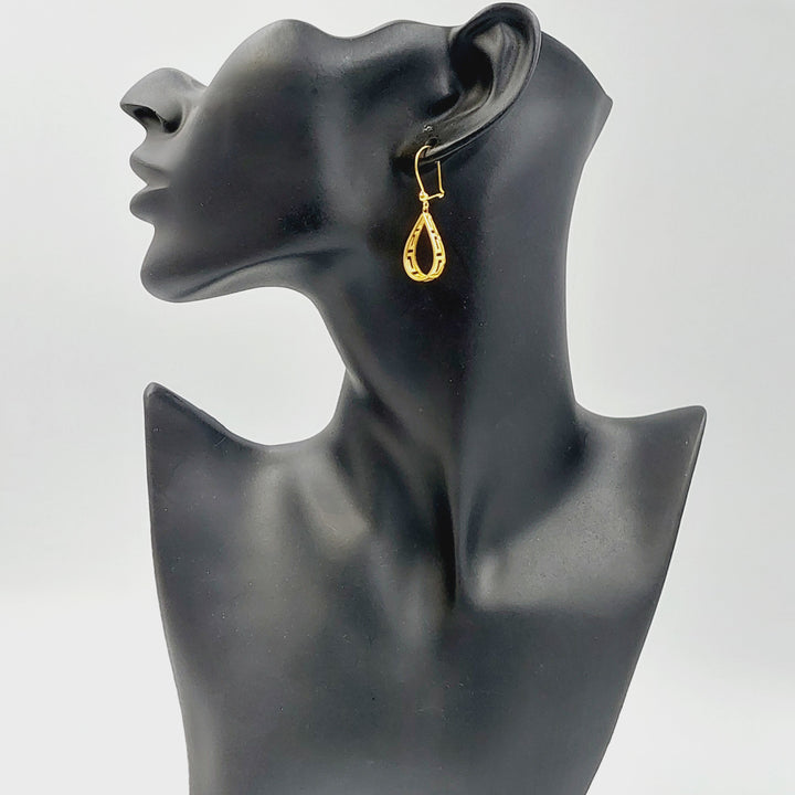 Tears Earrings Made of 21K Gold by Saeed Jewelry 
