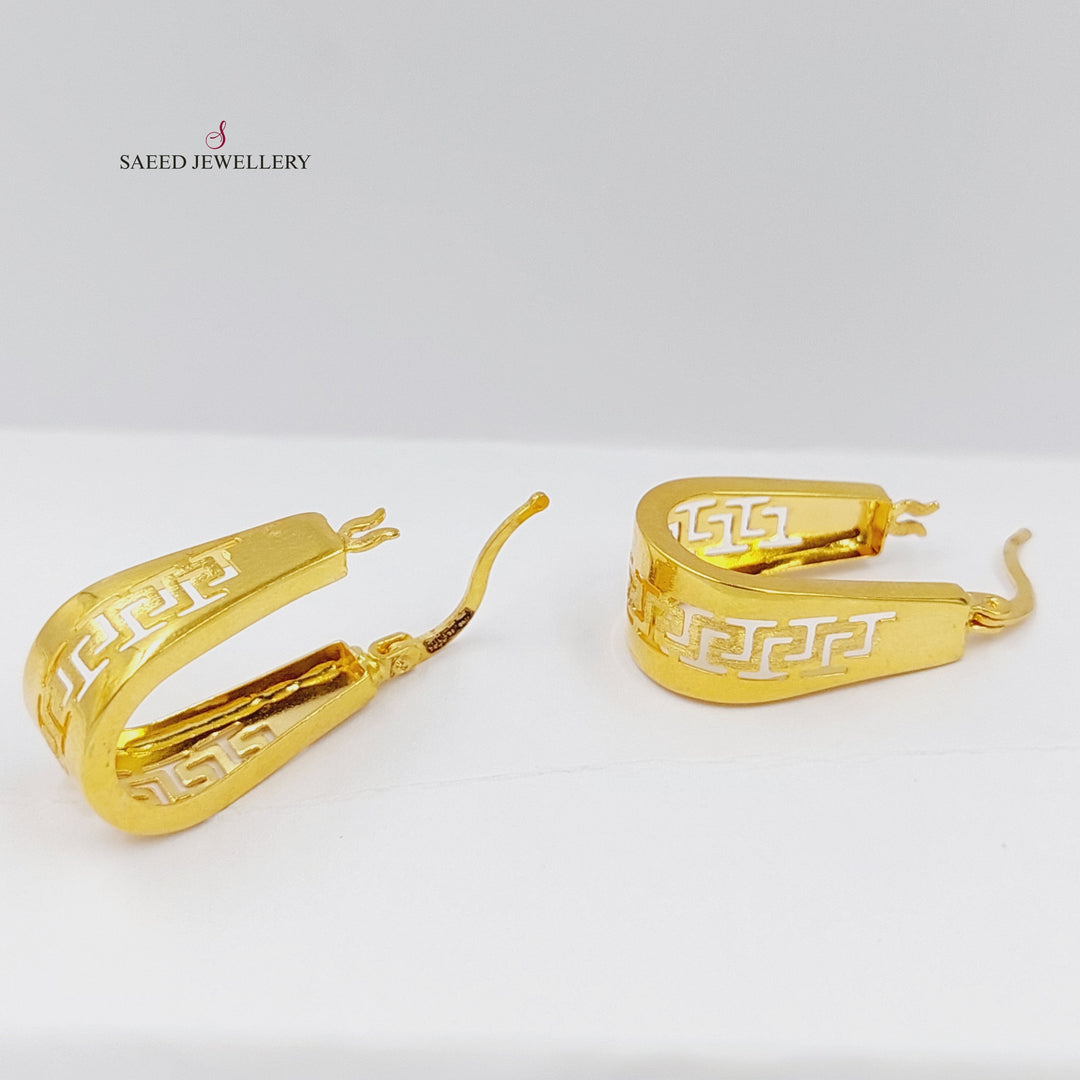 21K Gold Virna Hoop Earrings by Saeed Jewelry - Image 1