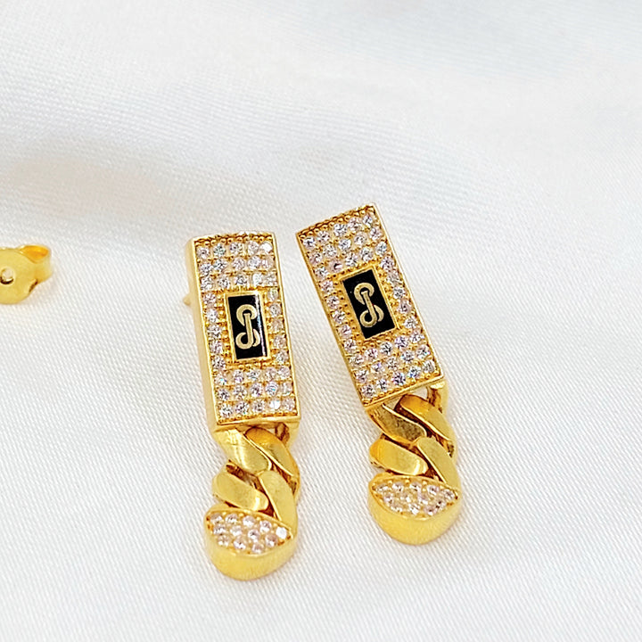 21K حلق اكسترا مرصع-مجوهرات الشيخ سعيد-Saeed Jewelry 