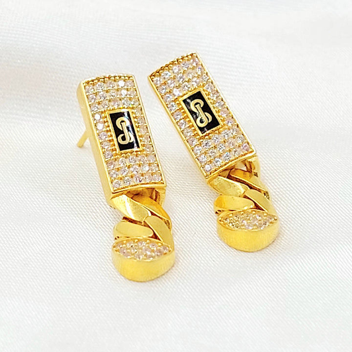 21K حلق اكسترا مرصع-مجوهرات الشيخ سعيد-Saeed Jewelry 