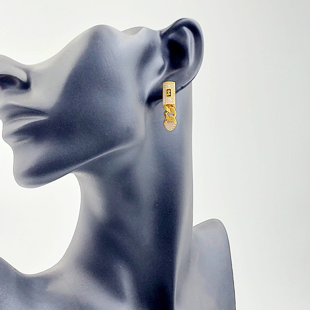 21K حلق اكسترا مرصع-مجوهرات الشيخ سعيد-Saeed Jewelry 