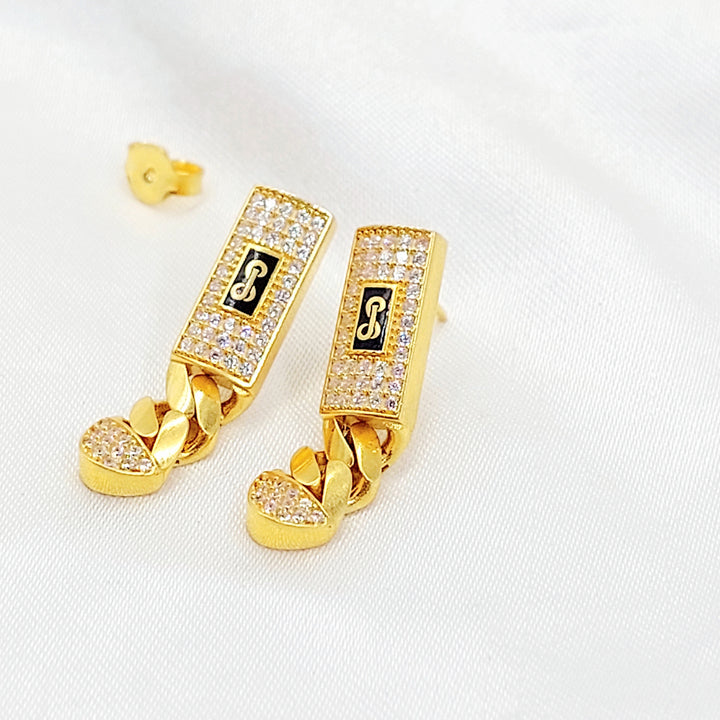 21K حلق اكسترا مرصع-مجوهرات الشيخ سعيد-Saeed Jewelry 