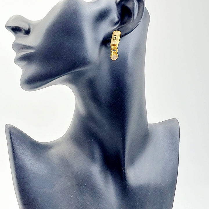 21K حلق اكسترا مرصع-مجوهرات الشيخ سعيد-Saeed Jewelry 