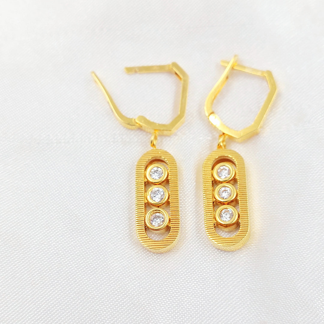 21K حلق اكسترا مرصع-مجوهرات الشيخ سعيد-Saeed Jewelry 