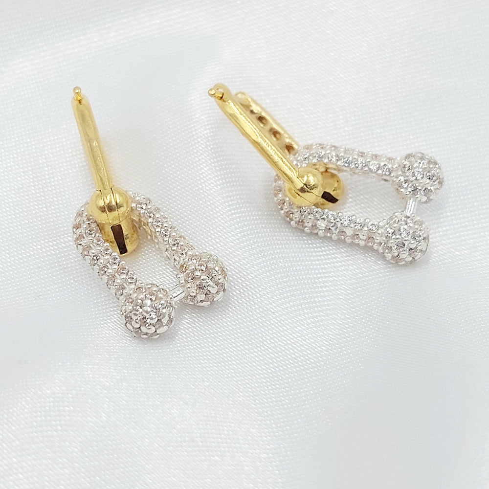 21K حلق بيبر كليب مرصع-مجوهرات الشيخ سعيد-Saeed Jewelry 