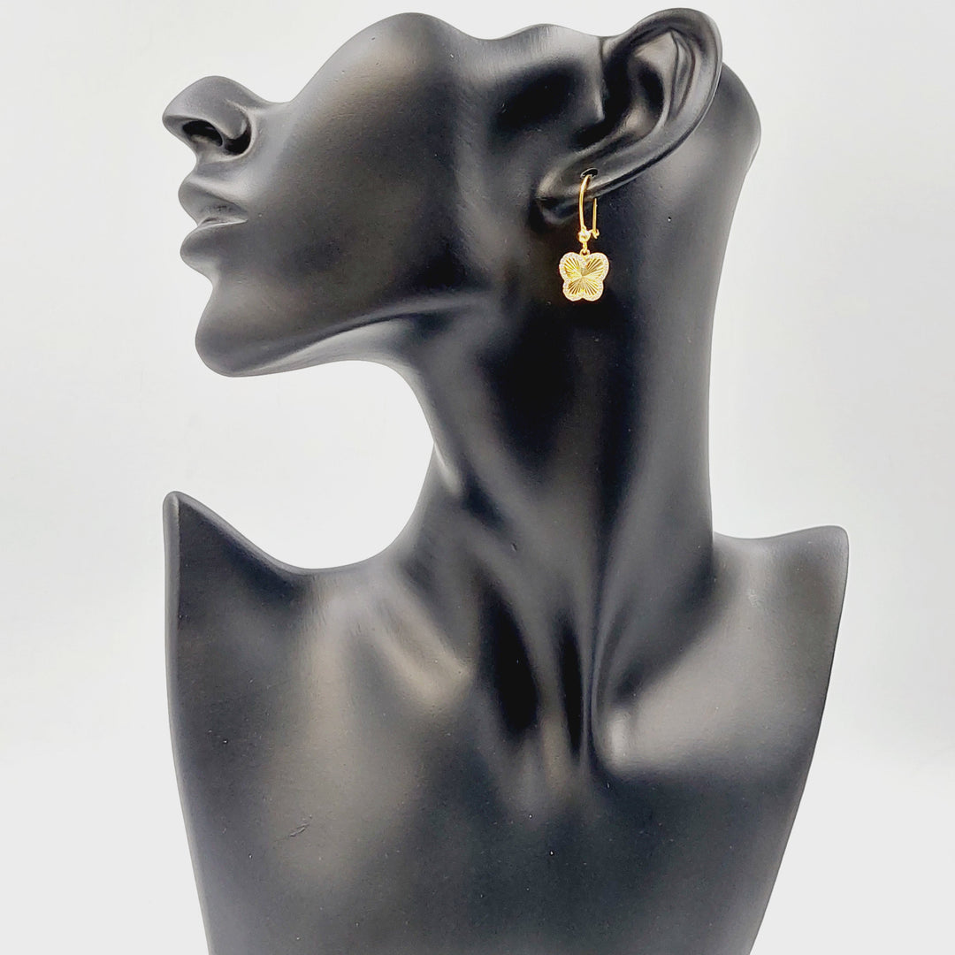 21K حلق فراشة مرصع-مجوهرات الشيخ سعيد-Saeed Jewelry 