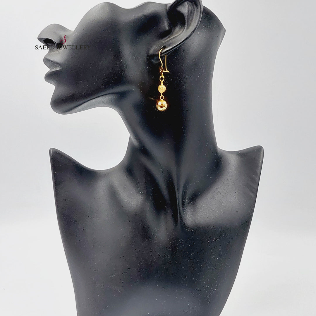 21K حلق طابات-مجوهرات الشيخ سعيد-Saeed Jewelry 