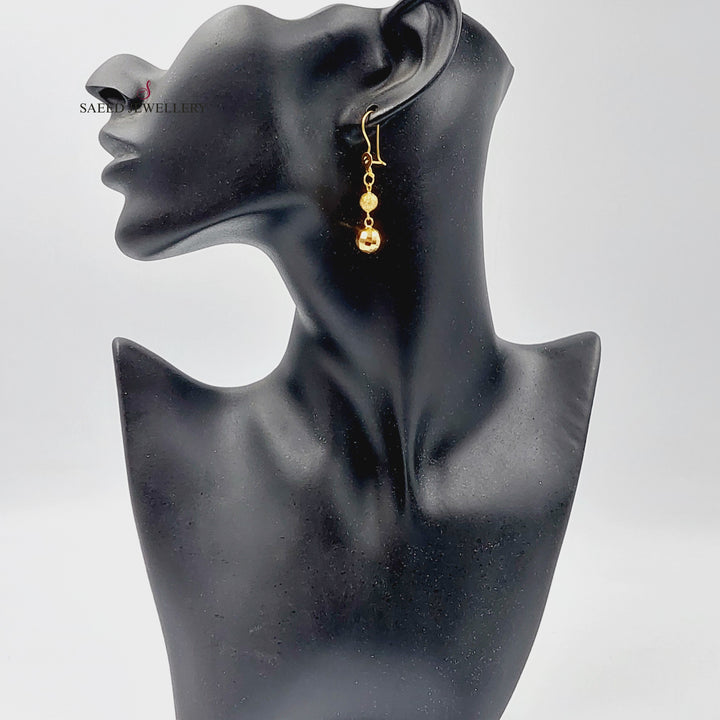 21K حلق طابات-مجوهرات الشيخ سعيد-Saeed Jewelry 