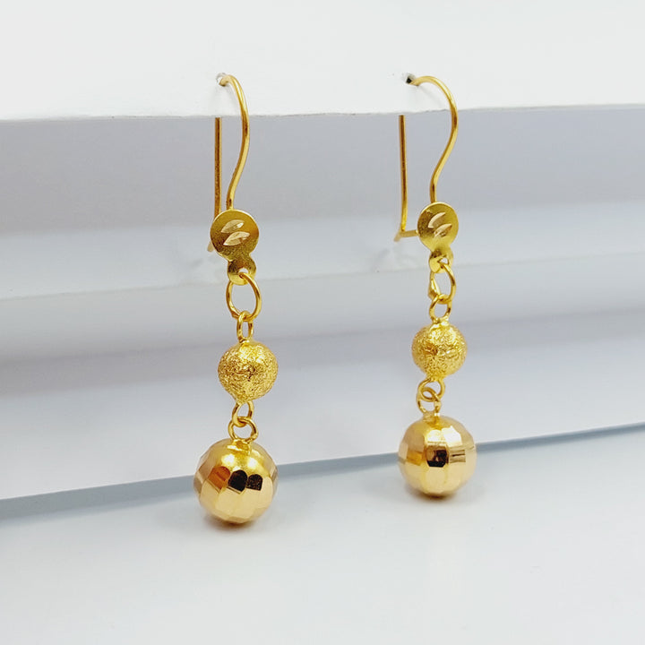 21K Gold Balls Earrings by Saeed Jewelry - Image 2